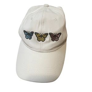 Soft Baseball Cap Monarch Butterfly Embroidery